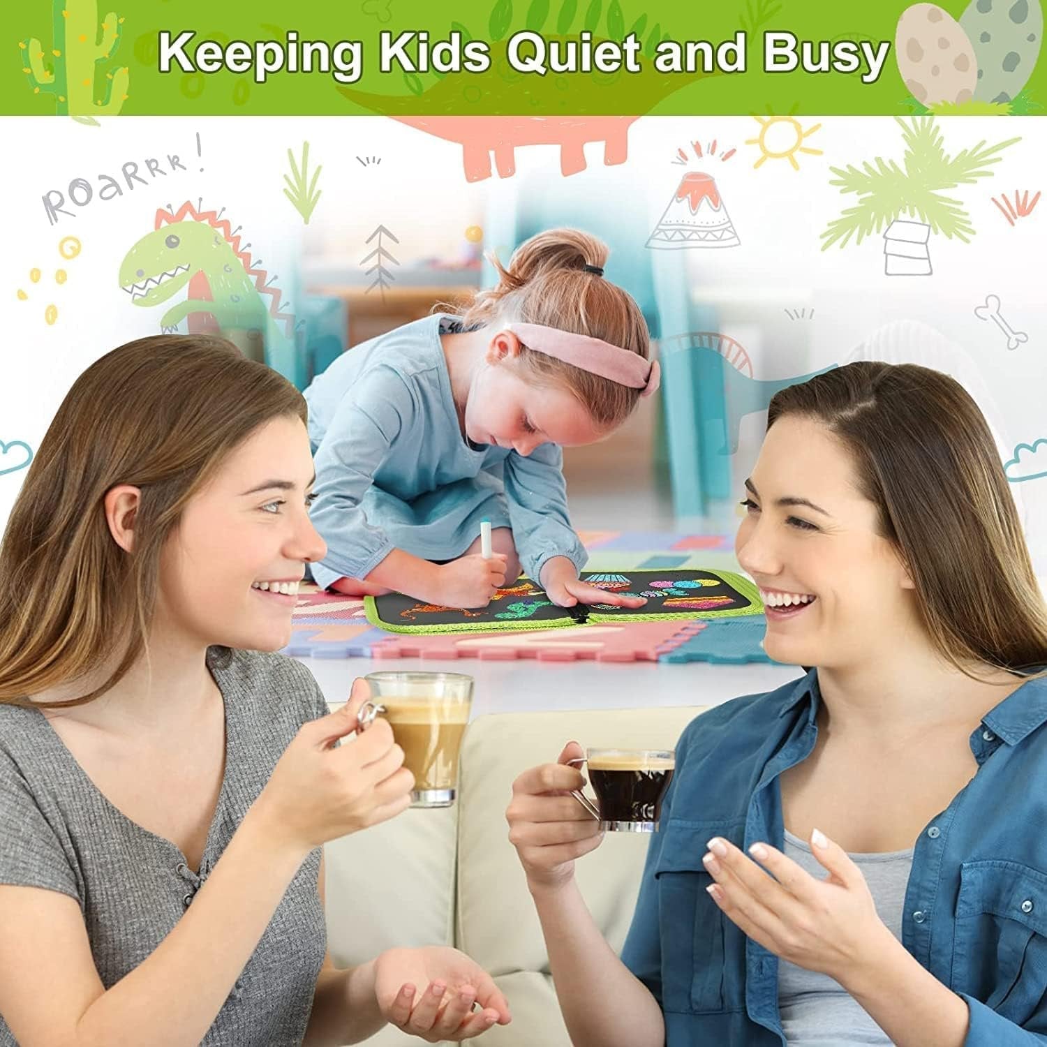 Reusable Kids Erasable Doodle Book Set ? 3 Magic Water-Draw Coloring Boards with Pen | Eco-Friendly, Mess-Free Travel & Learning Toy for Toddlers & Preschoolers