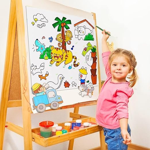 Drawing Paper Roll for Kids ? 12 Inch Wide White Art Paper Roll for Painting, Coloring, and Crafts ? 100 Feet Long Roll for Easel, Wall, and Table Use