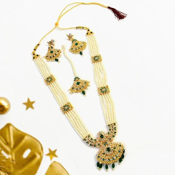 Green Moti Rani Har ? A Classic Symbol of Grace, Elegant Green Pearl Necklace