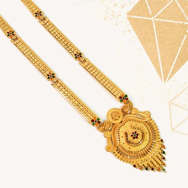 Elegant Gold-Plated Pendant Necklace ? A Statement of Sophistication for Women, Perfect for Formal Events