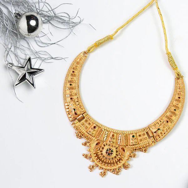 Radiant Gold Plated Necklace Set for Women ? Your Perfect Accessory for Weddings, Parties & Festive Looks