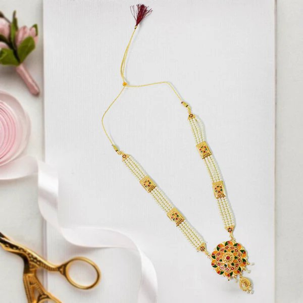 Classic Moti Pearl Necklace Set for Women ? Luxurious Indian Pearl Jewelry with Earrings ? Perfect for Weddings, Parties & Traditional Wear