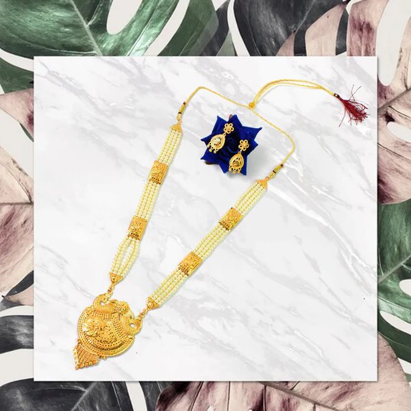 Moti Necklace Set ? The Perfect Pearl Ensemble for Elegant Women, Ideal Gift for Weddings & Celebrations