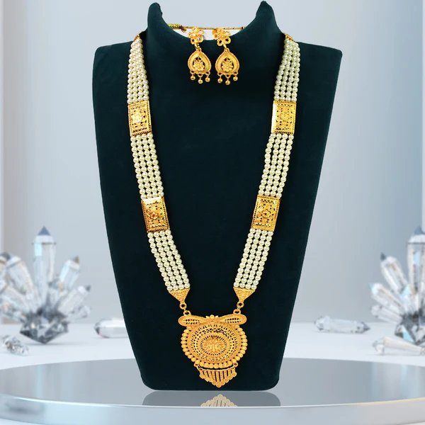 Radiant Moti Necklace ? Perfect for Special Occasions, Elegant Pearl Jewelry for Women