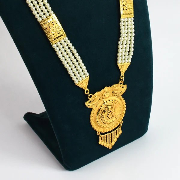 Traditional Moti Necklace with Graceful Shine ? Classic Pearl Jewelry for Timeless Elegance