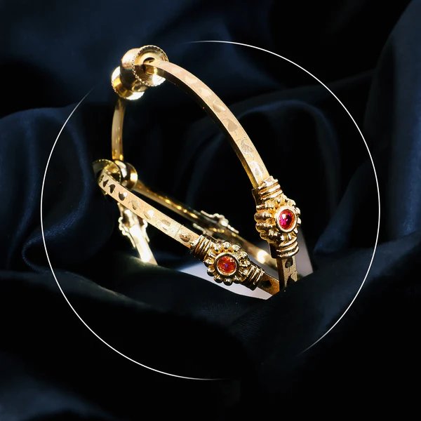 Womens Pride Traditional Gold Plated Bangles Elegant Indian Design for Weddings & Special Occasions