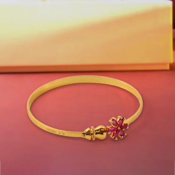 Timeless Golden Bangles (1 Pair) Classic & Elegant Gold Plated Bangles for Women, Perfect for Weddings & Special Events