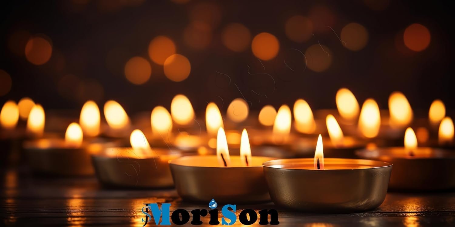 Red Tealight Candles – Pack of 10 Unscented Tea Lights for Home Decor, Weddings, Spa, Diwali, Christmas, Romantic Ambience – Long Burning and Smokeless