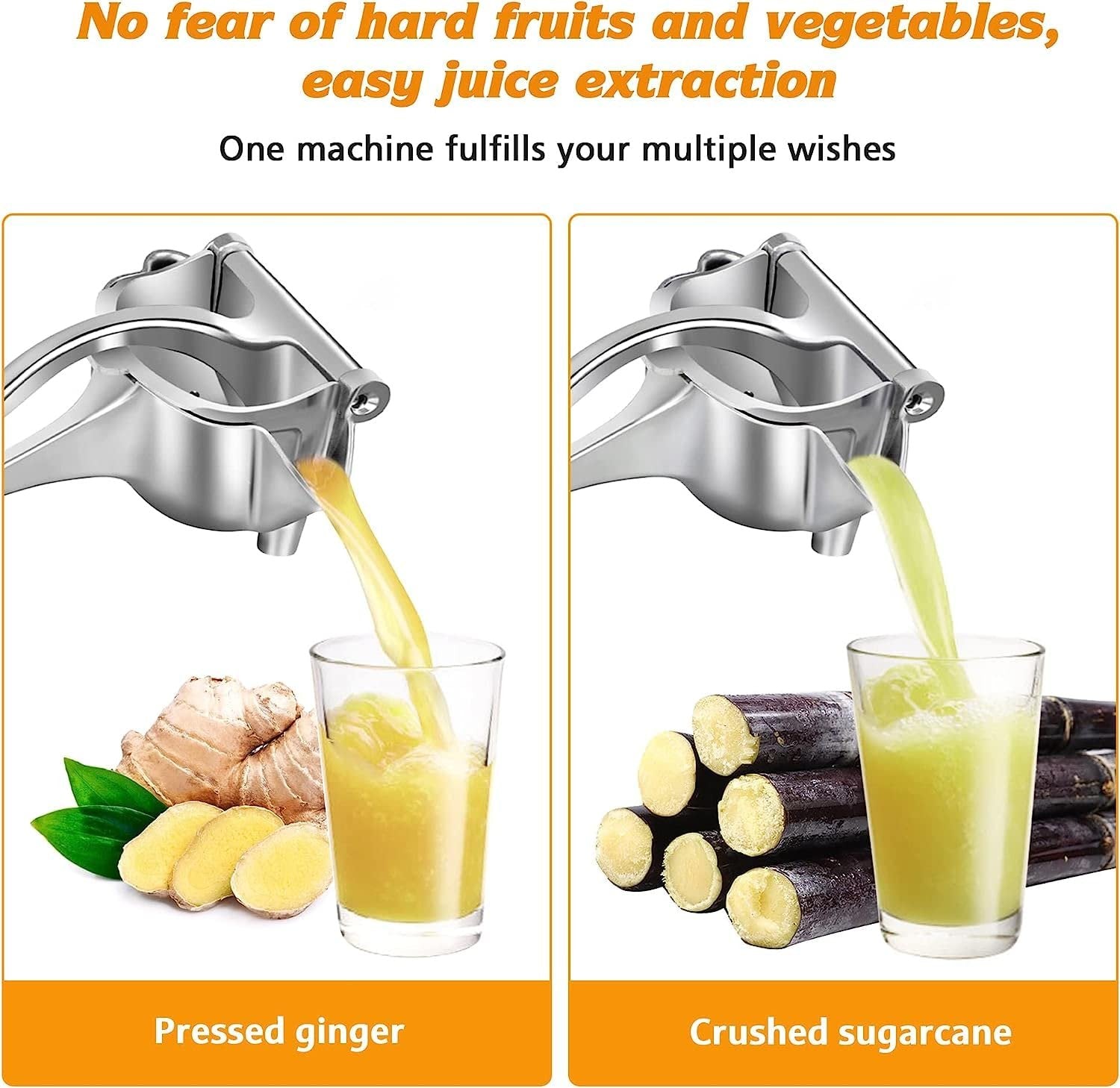 Durable Aluminum Juicer - Heavy-Duty Citrus Press for Fresh Juice Extraction