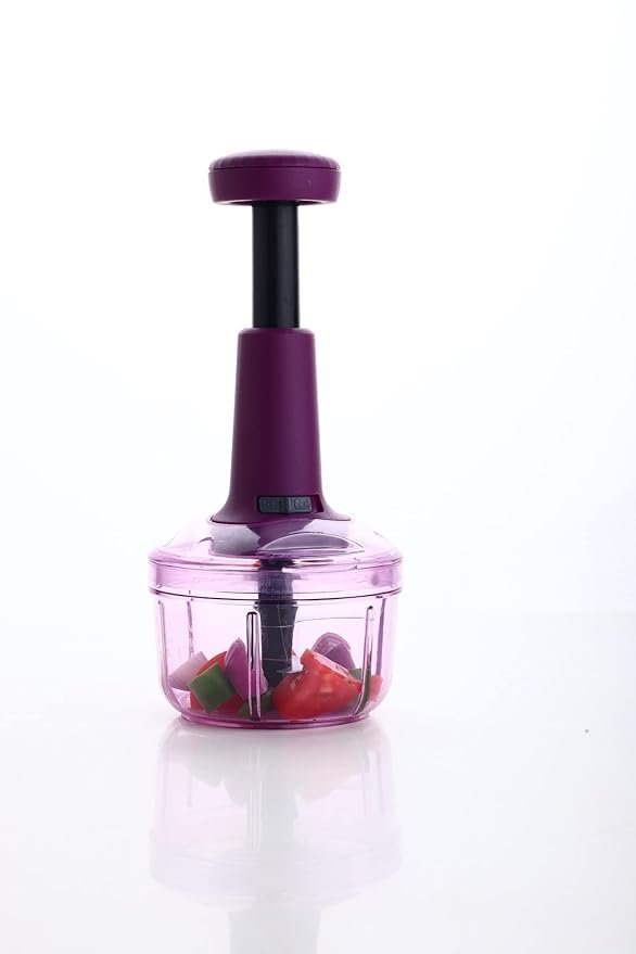 650ml Round Push Chopper - Compact Manual Food Processor for Quick Chopping