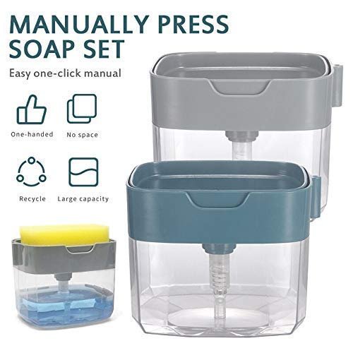 2-in-1 Soap Dispenser - Dual Compartment for Liquid Soap and Lotion, Modern Design