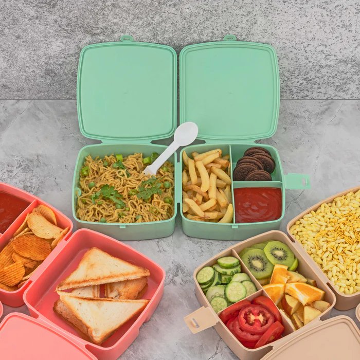 2 Pcs Lunch Box Set - Durable and Stylish Food Containers for Meal Prep