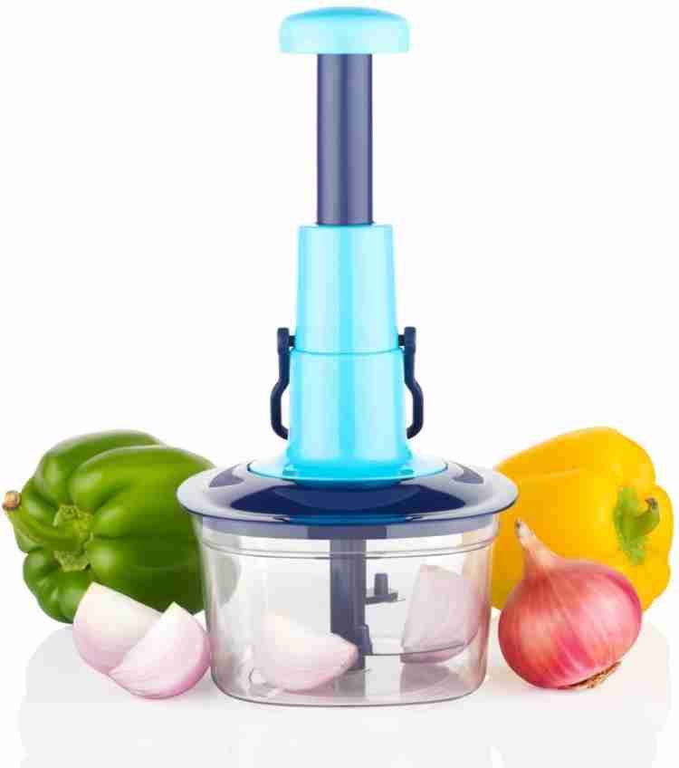 Extra-Large Push Chopper 1100ml – High-Capacity Manual Vegetable & Fruit Chopper with Ultra-Sharp Stainless Steel Blades