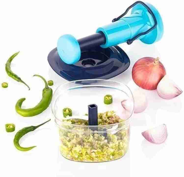 Extra-Large Push Chopper 1100ml – High-Capacity Manual Vegetable & Fruit Chopper with Ultra-Sharp Stainless Steel Blades