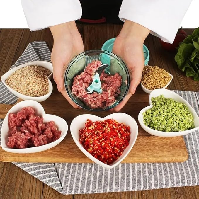 Hand Chopper 750ml – Versatile Manual Vegetable & Fruit Chopper with Sharp Stainless Steel Blades, BPA-Free