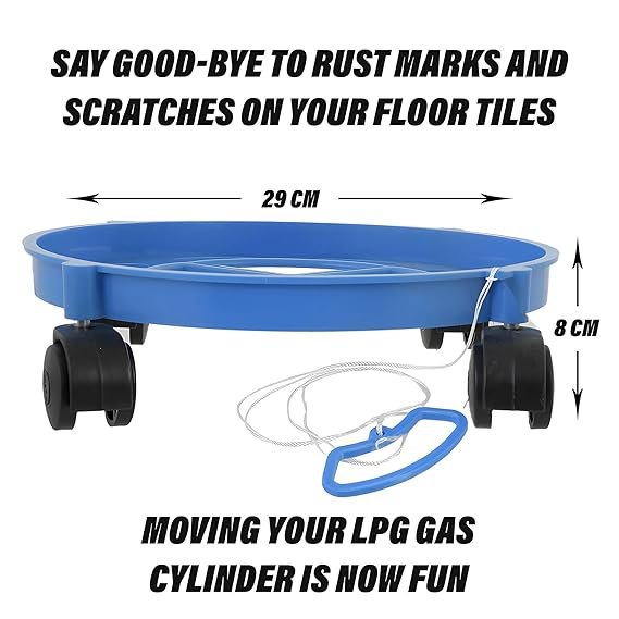 Gas Trolley – Sturdy and Portable Gas Cylinder Trolley with Heavy-Duty Wheels, Ideal for Easy Transportation of Gas Cylinders, Perfect for Home or Outdoor Use