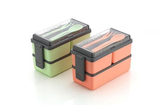 Double Decker Lunch Box – Spacious Two-Tier Meal Container for Convenient Packing, Perfect for School or Work, BPA-Free and Easy to Clean