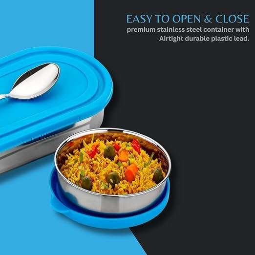 Oval Lunch Box – Sleek and Stylish Meal Container with a Unique Oval Design, Perfect for Packing Balanced Meals, Ideal for Work or School, BPA-Free and Easy to Clean