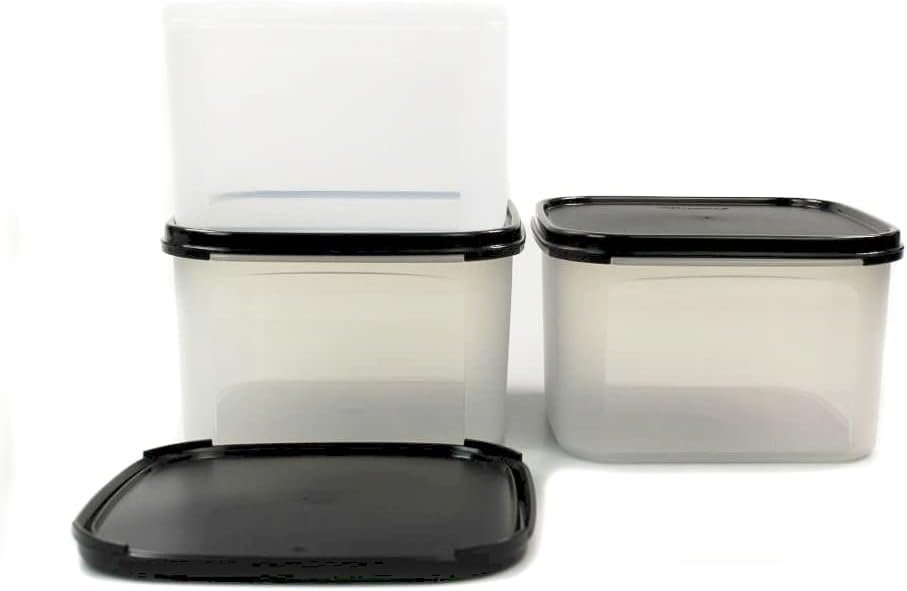 Square Container 3-Piece Set – Airtight, Leak-Proof Food Storage Containers, BPA-Free, Stackable, Microwave & Freezer Safe, Ideal for Kitchen Organization and Meal Prep
