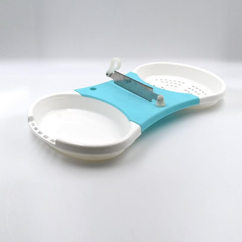 Cut & Wash Tool - 2-in-1 Vegetable & Fruit Cutter and Washer, Multi-Function, Easy-to-Use, Includes Drain Basket, BPA-Free, Dishwasher Safe, Ideal for Efficient Food Prep