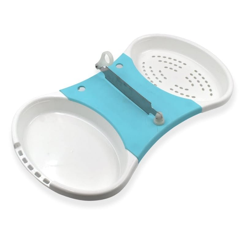 Cut & Wash Tool - 2-in-1 Vegetable & Fruit Cutter and Washer, Multi-Function, Easy-to-Use, Includes Drain Basket, BPA-Free, Dishwasher Safe, Ideal for Efficient Food Prep