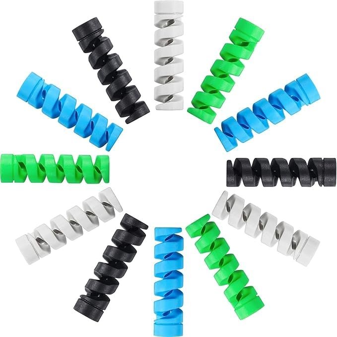 Cable Protector – Durable Silicone Cable Sleeve for Charging Cords, Headphone Wires & USB Cables – Prevents Fraying & Damage, Flexible and Easy to Use, Pack of 4