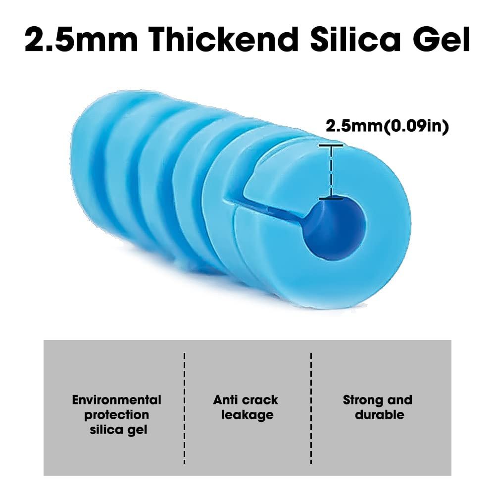 Cable Protector – Durable Silicone Cable Sleeve for Charging Cords, Headphone Wires & USB Cables – Prevents Fraying & Damage, Flexible and Easy to Use, Pack of 4