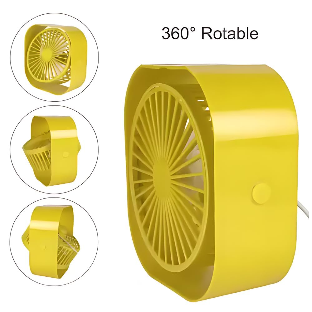Portable Desk Fan – USB Rechargeable Personal Fan, Adjustable Speed, Quiet & Compact Design for Home, Office, or Travel – Energy-Saving, Lightweight, and Easy to Use