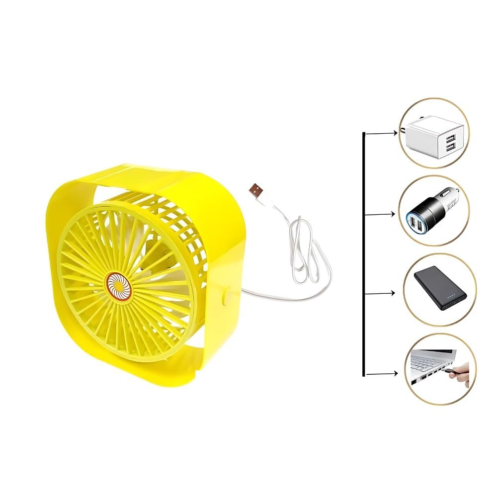 Portable Desk Fan – USB Rechargeable Personal Fan, Adjustable Speed, Quiet & Compact Design for Home, Office, or Travel – Energy-Saving, Lightweight, and Easy to Use