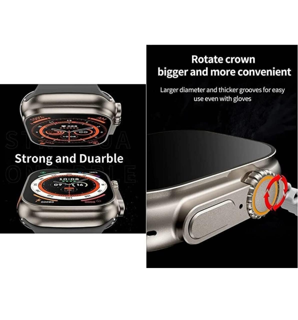 T800 Smart Watch for Men and Women, Fitness Tracker, Heart Rate Monitor, Waterproof, Touchscreen, Sleep Monitor, Compatible with iOS &amp; Android