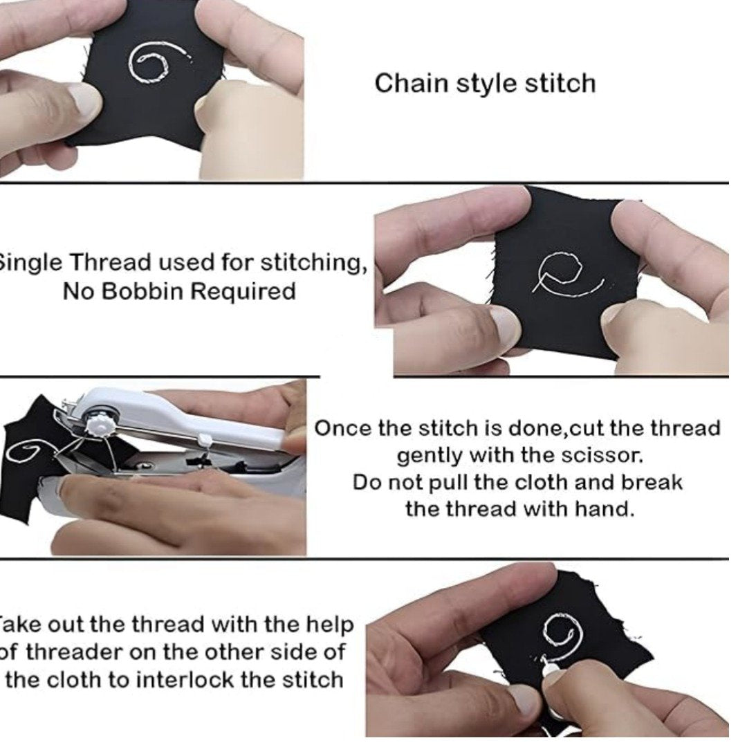 Handheld Portable Mini Electric Cordless Sewing Machine for Beginners, Lightweight &amp; Compact, Easy-to-Use for Quick Repairs &amp; DIY Projects