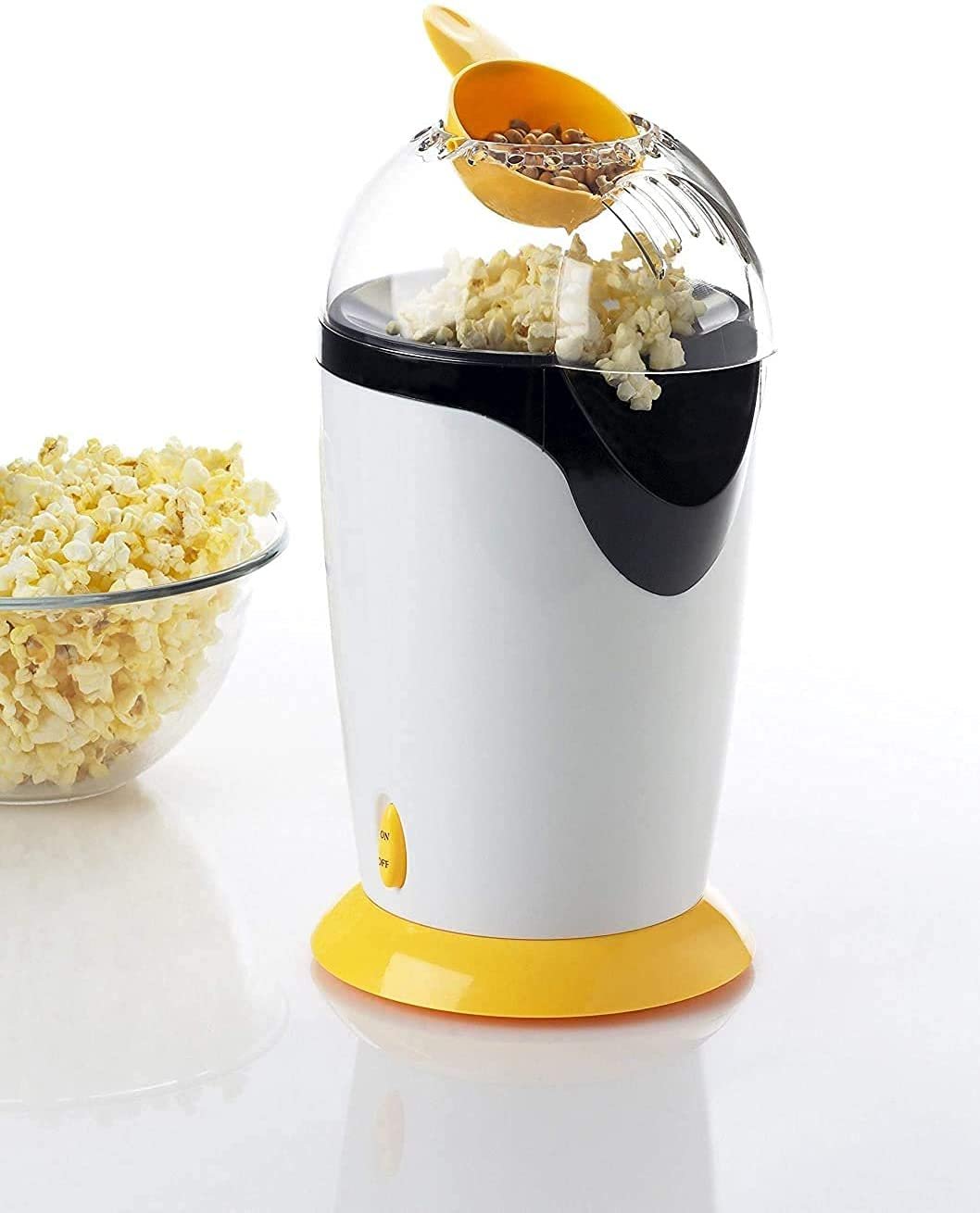 Easy Popcorn Maker – Hot Air Popper, Oil-Free, Fast and Convenient, Perfect for Healthy Homemade Popcorn, 1200W, Compact Design, Ideal for Family Movie Nights and Parties