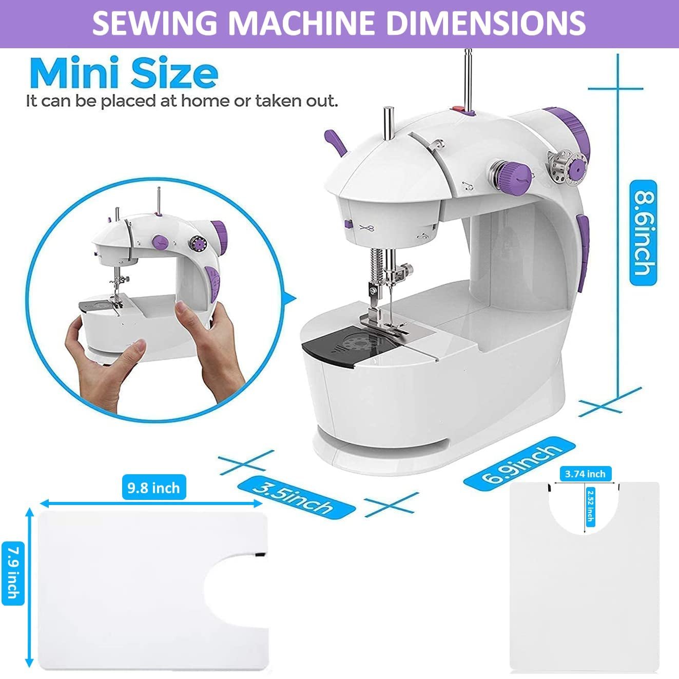 Mini Sewing Machine - Portable, Compact, Easy-to-Use, Perfect for Quick Repairs, Beginners, and Small Projects