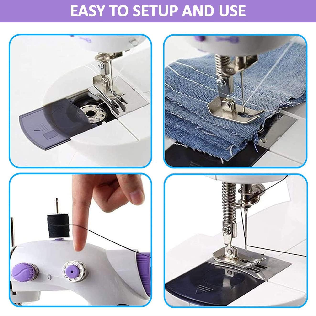 Mini Sewing Machine - Portable, Compact, Easy-to-Use, Perfect for Quick Repairs, Beginners, and Small Projects