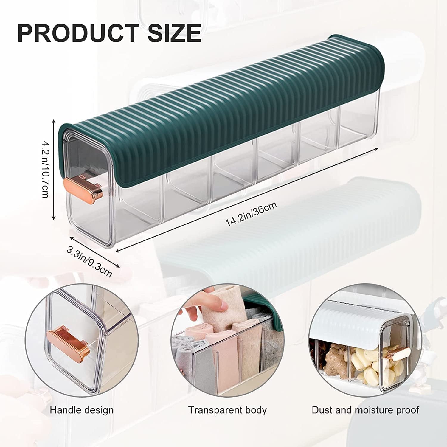 6 Slot Socks Organizer - Space-Saving Drawer Organizer for Socks, Underwear, and Accessories | Foldable, Durable, and Easy to Use