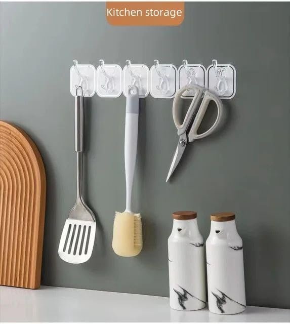 Self Adhesive Hook – Strong & Durable Wall Hook for Hanging, No Nails or Drilling Required, Waterproof and Removable, Ideal for Home, Bathroom, Kitchen, and Office