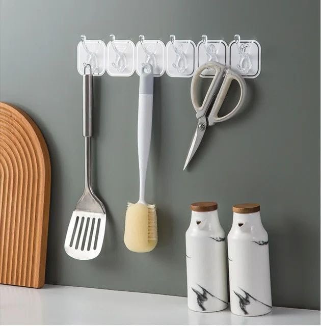 Self Adhesive Hook – Strong & Durable Wall Hook for Hanging, No Nails or Drilling Required, Waterproof and Removable, Ideal for Home, Bathroom, Kitchen, and Office