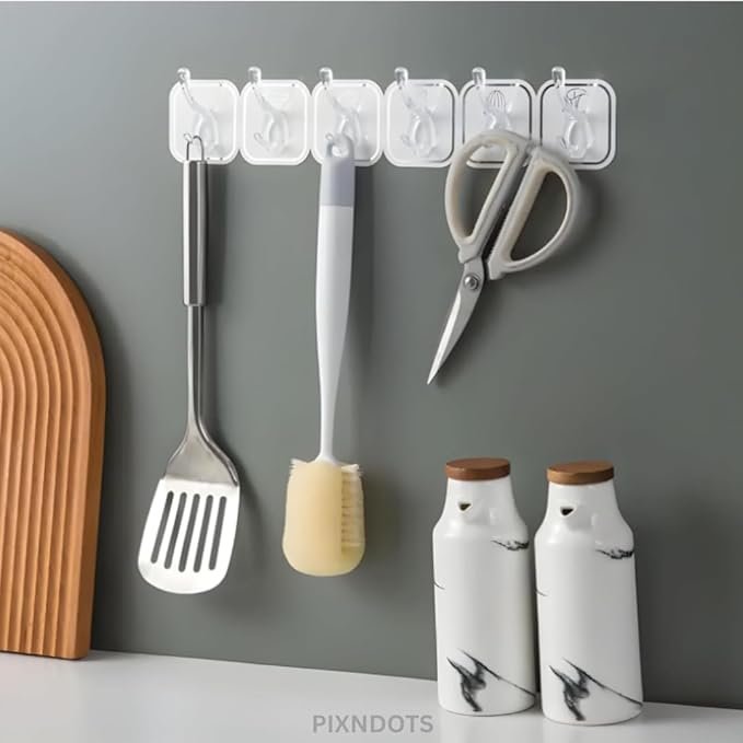 Self Adhesive Hook – Strong & Durable Wall Hook for Hanging, No Nails or Drilling Required, Waterproof and Removable, Ideal for Home, Bathroom, Kitchen, and Office