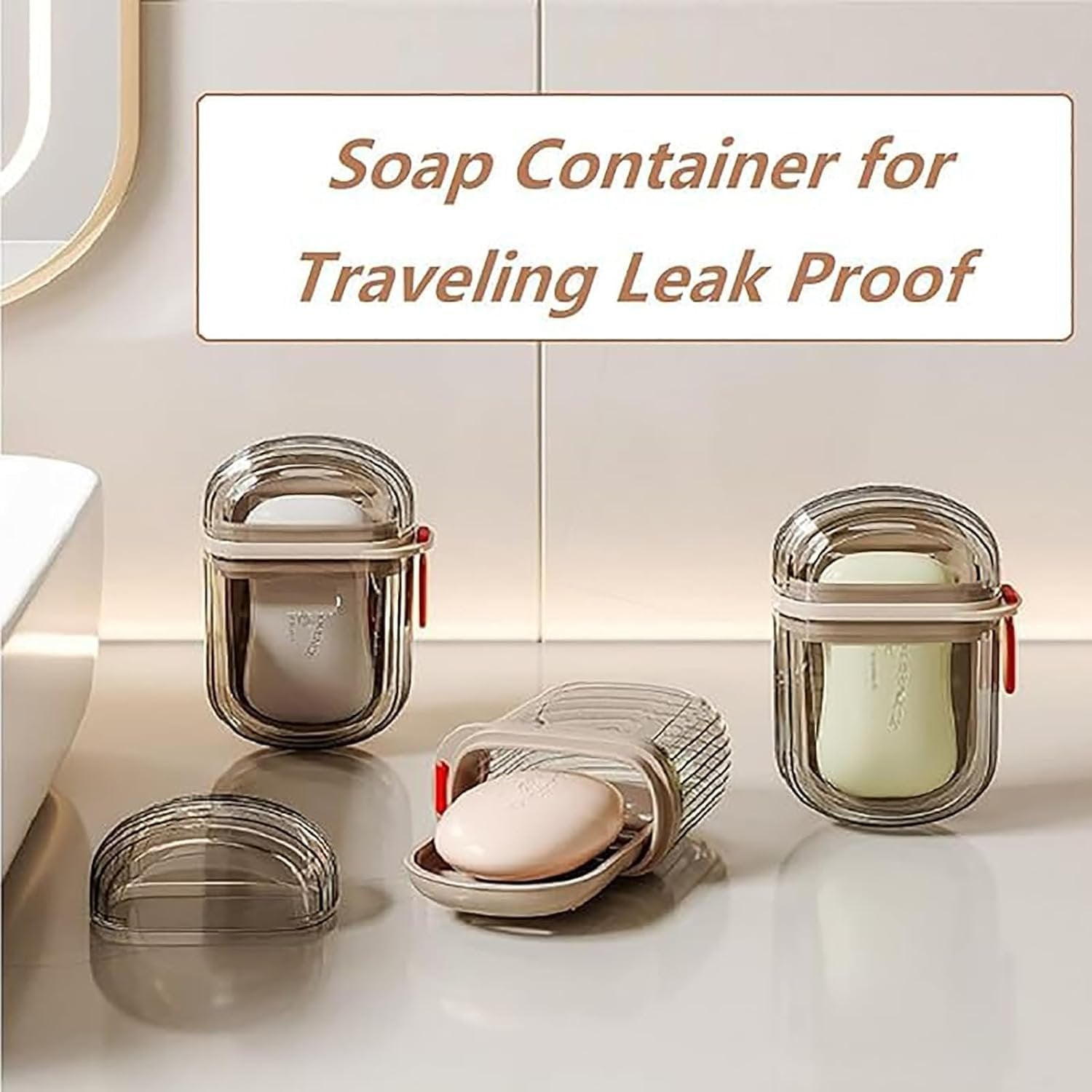 Portable Soap Dishes – Leak-Proof, Compact Soap Holder for Travel, Home, and Outdoor Use, Keeps Soap Dry and Organized
