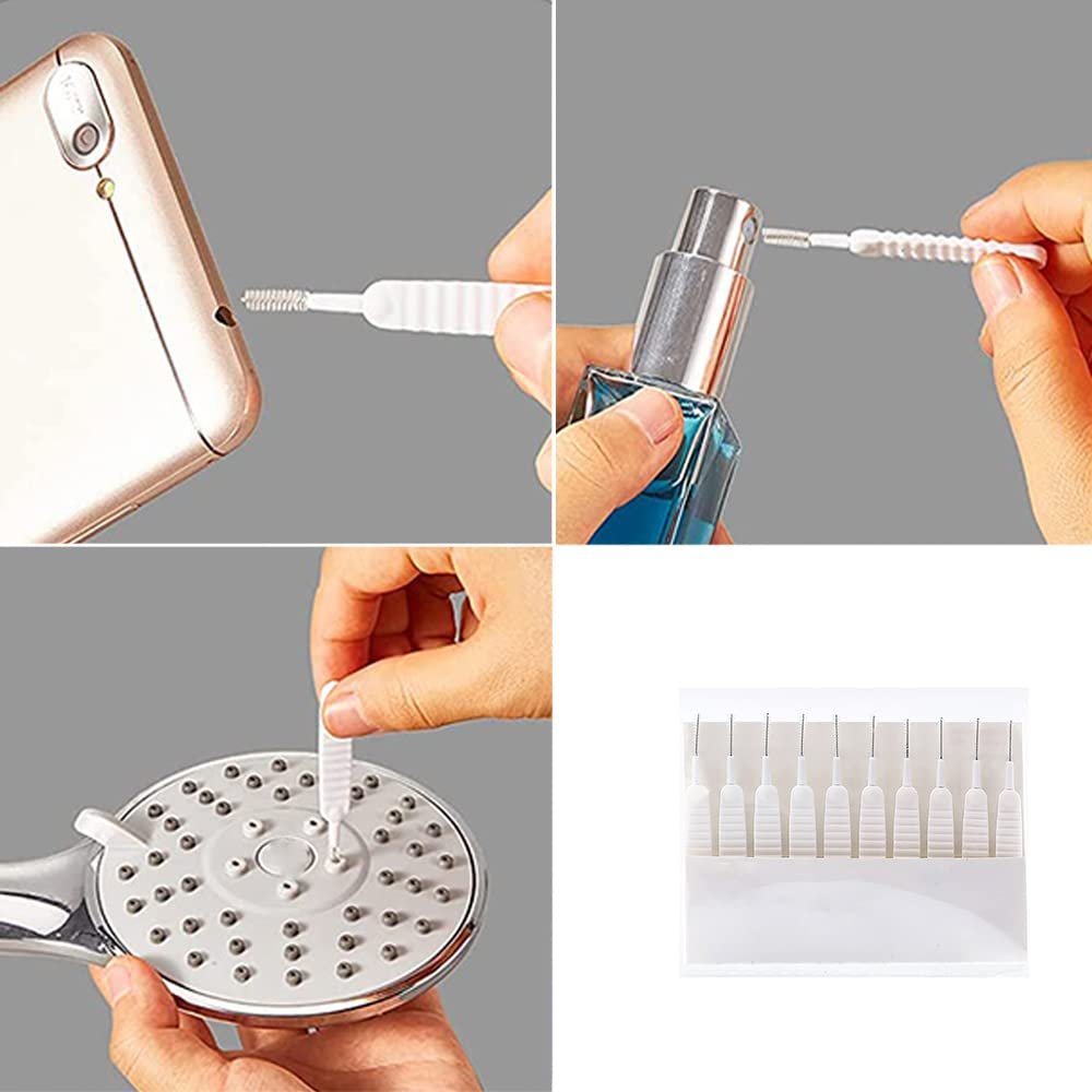 Shower Nozzle Cleaning Brush – Effective Water Hardness & Limescale Remover, Easy-to-Use Brush for Cleaning Shower Heads, Faucet Nozzles, and Sprayers