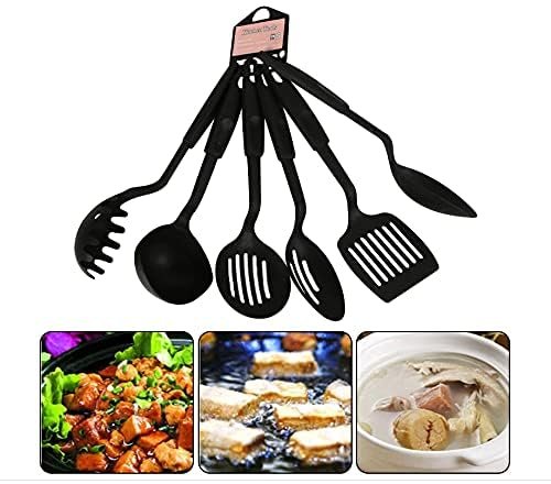 6 PCS Kitchen Tool Set - Essential Spoon Set for Cooking, Serving, and Stirring | Heat-Resistant, Non-Stick, Durable Tools for Every Kitchen