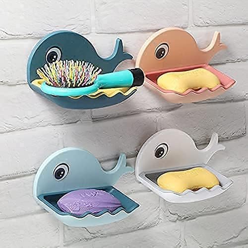 Fish Soap Holder (2 Pcs) – Cute & Functional Soap Dish for Bathroom or Kitchen, Keeps Soap Dry and Organized, Perfect for Kids and Adults