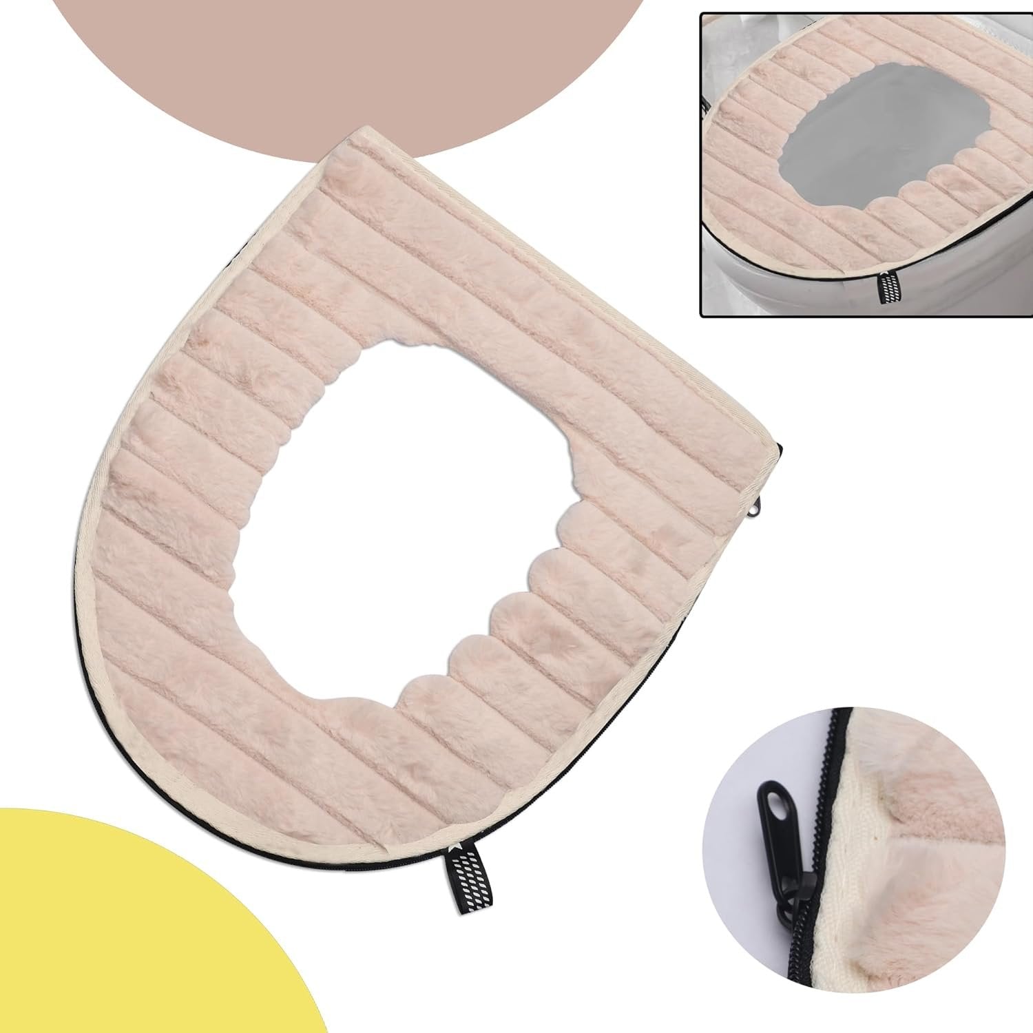 Toilet Seat Cover – Soft, Comfortable & Hygienic Seat Protector, Easy to Install, Ideal for Home and Travel Use, Provides Extra Cushioning and Warmth