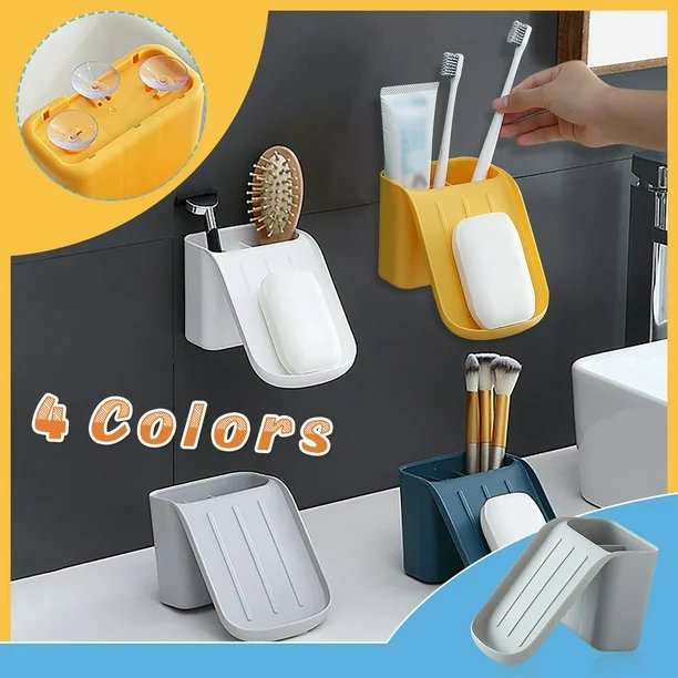 Wall Mount Soap Holder – Space-Saving, Durable, and Stylish Soap Dish for Bathroom and Kitchen, Easy to Install, Keeps Soap Dry and Organized