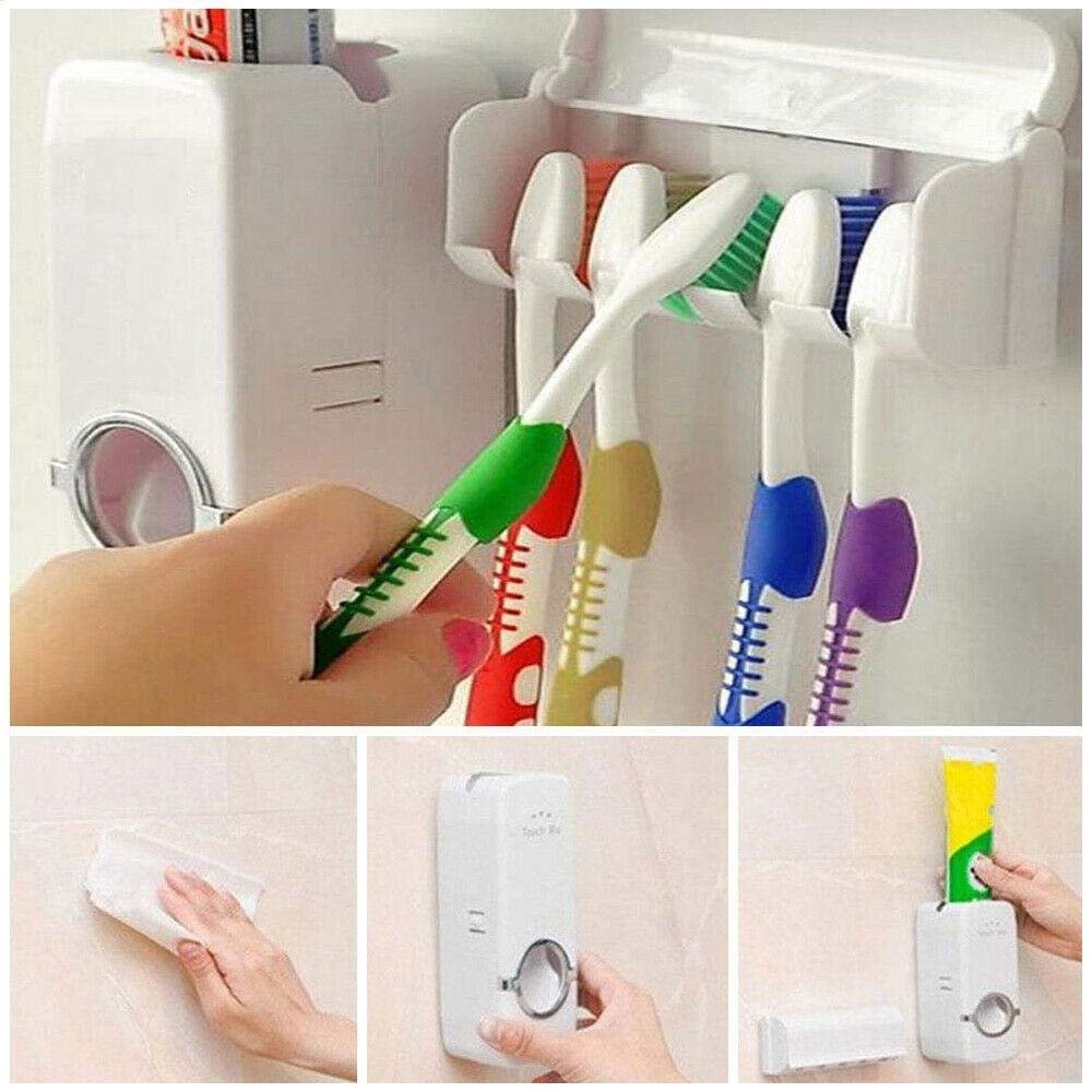 Toothpaste Dispenser White – Automatic Toothpaste Squeezer, Wall-Mounted, Easy to Use, Hygienic, Mess-Free, Ideal for Home and Bathroom Organization