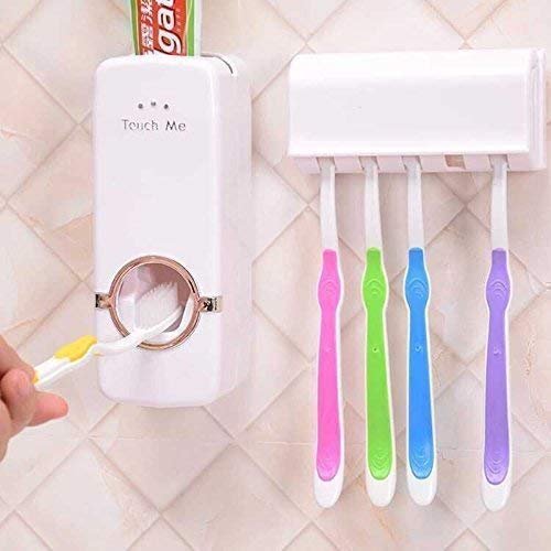 Toothpaste Dispenser White – Automatic Toothpaste Squeezer, Wall-Mounted, Easy to Use, Hygienic, Mess-Free, Ideal for Home and Bathroom Organization