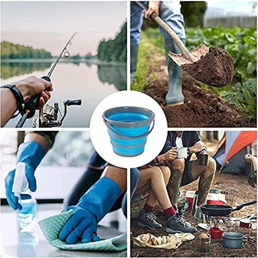 Silicon Folding Bucket – Portable, Collapsible, Multi-Use Storage and Carrying Solution, Ideal for Travel, Camping, Laundry, and Home Use