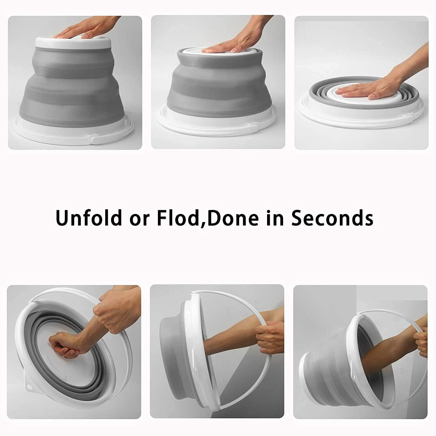 Silicon Folding Bucket – Portable, Collapsible, Multi-Use Storage and Carrying Solution, Ideal for Travel, Camping, Laundry, and Home Use