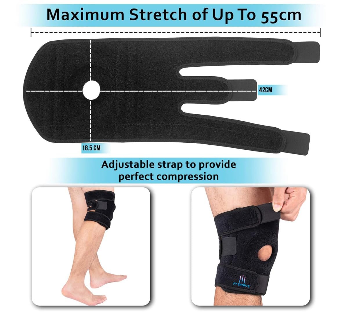 Power Knee Support – Adjustable Compression Knee Brace for Joint Pain Relief, Arthritis, Patella Stabilization, Comfortable, Breathable, and Durable
