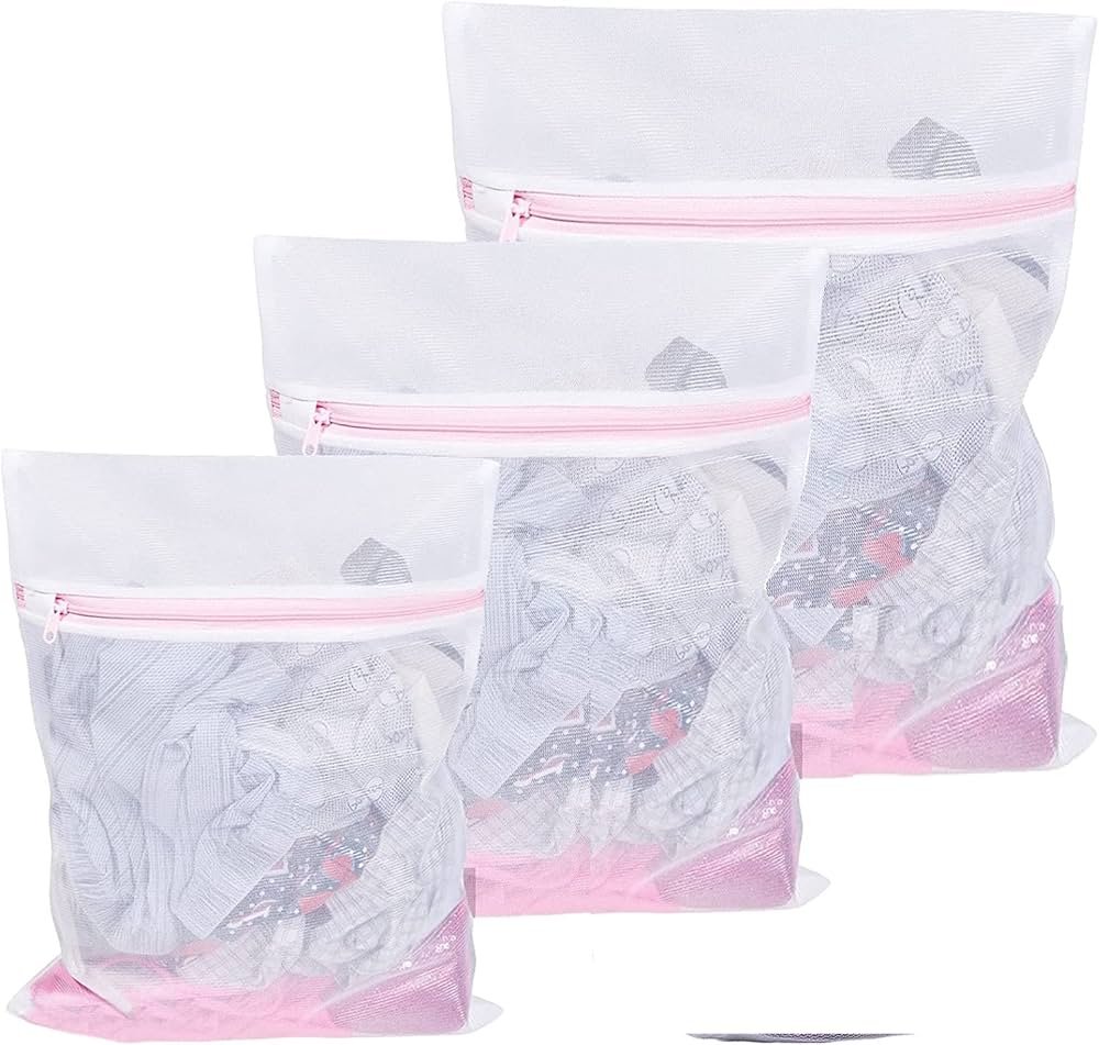 3 Pcs Laundry Bag Set – Durable, Mesh Laundry Bags for Clothes, Delicates, and Lingerie, Anti-Tear, Zipper Closure, Ideal for Washing, Travel & Organization
